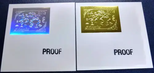 Mongolei Mongolia 1993 Olympiade Olympics Gold Silber Block 208-09 Proofs MNH/10