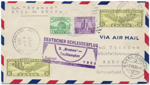 Katapult 1933 USA Union City Southampton Bern Schweiz Catapult H 132 a / 1995