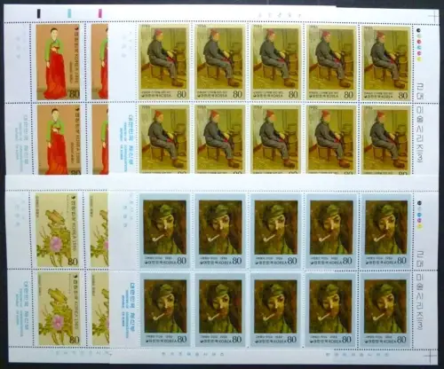 Korea Süd 1986 Gemälde Paintings Art Kunst 1488-1491 Kleinbögen MNH