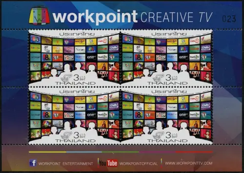 Thailand 2014 Kommunikationstag 3433 C Kleinbogen IV Workpoint Creative TV MNH
