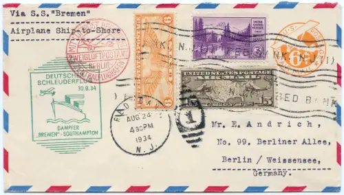 Katapult 1934 USA Red Bank Berlin Weissensee Rohrpost Catapult H 175 a / 2001