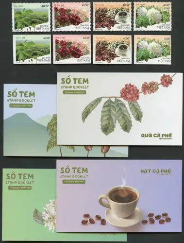 Vietnam 2022 Kaffee Pflanzen Coffee Plants Flowers Blossoms AB & Markenheft MNH