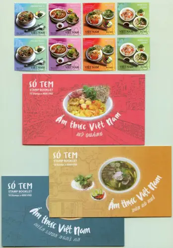 Vietnam 2021 Gastronomie Essen Speisen Nahrung Food A & B & Markenhefte (3) MNH