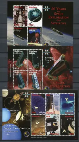 Malediven Maldive 2008 Raumfahrt Space Weltraumforschung 4677-4698 MNH