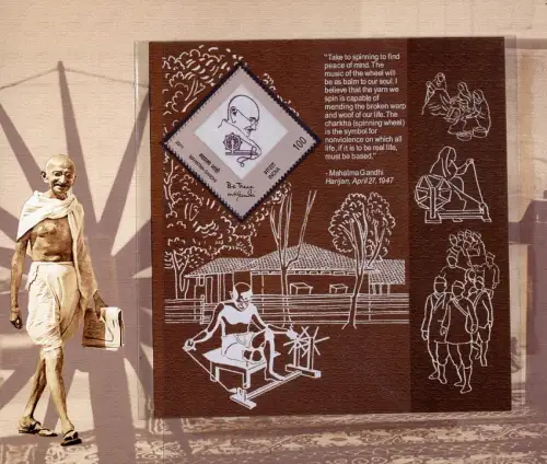 Indien India 2011 Block Gandhi Indipex Postfrisch im Folder RAR