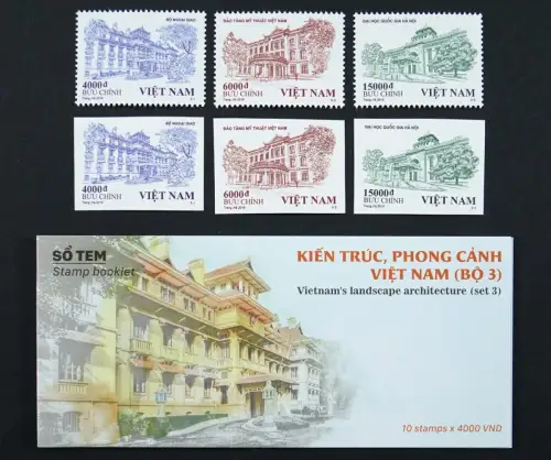 Vietnam 2019 Historische Architektur Gebäude Geschichte A & B & Markenheft MNH