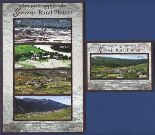 Bhutan 2017 Ansichten Architektur Naturschönheiten Tourismus Postfrisch MNH
