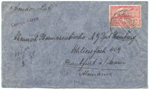 LATI 1940 Uruguay Brief mit EF 11.12.40 Montevideo Frankfurt OKW-Zensur / 2022