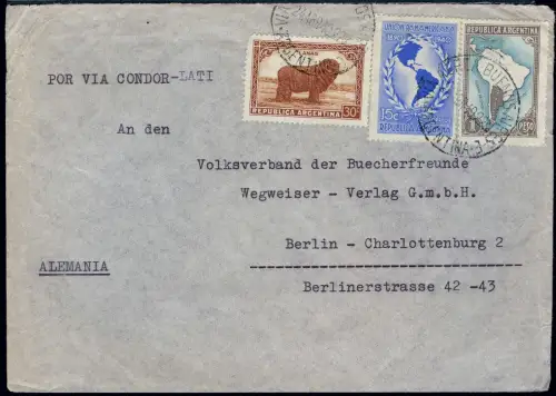 LATI 1940 Argentinien Buenos Aires 10.4.40 Charlottenburg OKW Zensur / 2030