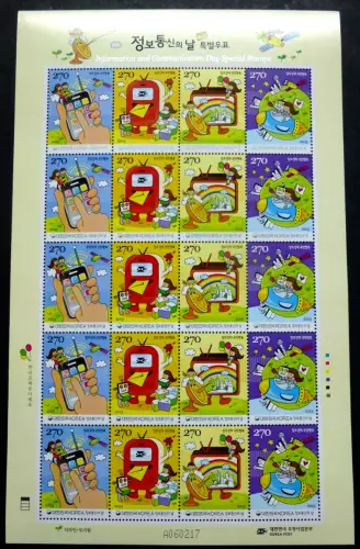 Korea Süd 2013 Kommunikation Information Comics 2928-31 Kleinbogen MNH