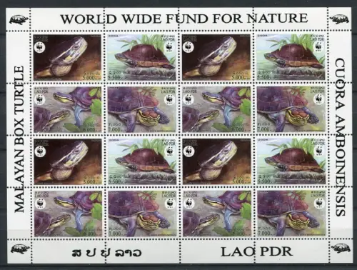 Laos Lao 2004 WWF Schildkröten Turtles ZD-Kleinbogen 1927-1930 Postfrisch MNH