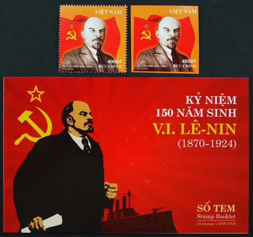 Vietnam 2020 Lenin 150. Geburtstag Flagge Russland Politik A/B & Markenheft MNH