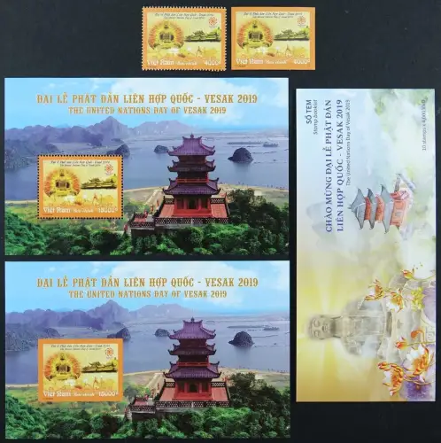 Vietnam 2019 Vesak-Tag der UNO Buddhafigur 3792 Block 177 A /B & Markenheft MNH