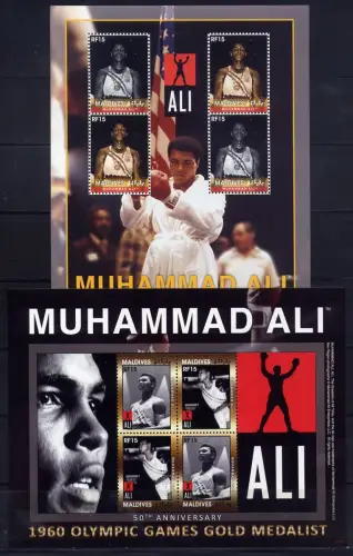 Malediven Maldives 2010 Muhammad Ali Boxen Boxer Boxing Postfrisch MNH