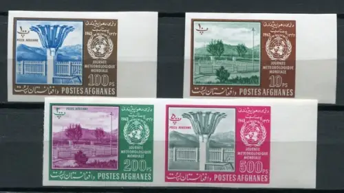 Afghanistan 1962 Meteorologie Wetter 769-774 B ungezähnt MNH