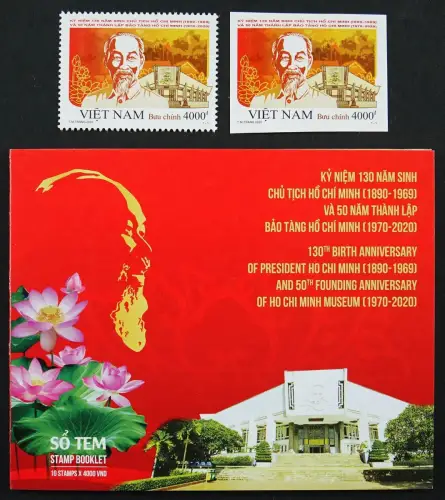 Vietnam 2020 Ho Chi Minh Museum Nationalheld Unabhängigkeit A/B & Markenheft MNH