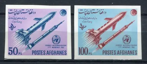 Afghanistan 1962 Meteorologie Raketen Raumfahrt Space 732-733 B ungezähnt MNH