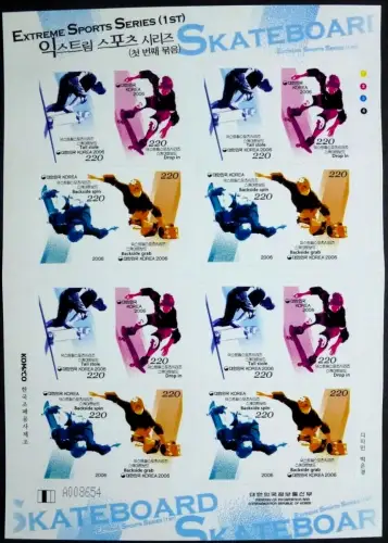 Korea Süd 2006 Extremsport Skateboarding Sport I 2528-31 Kleinbogen MNH