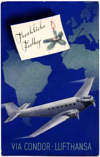 Katapult 1938 Argentinien Dt. Weihnachtskarte Leipzig H 707 Catapult / 2033