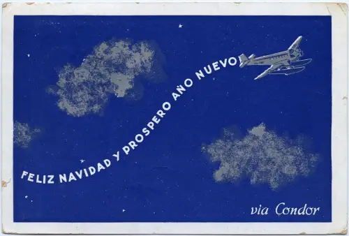 Katapult 1936 Argentinien Weihnachtskarte Aachen H 500 Catapult / 2035