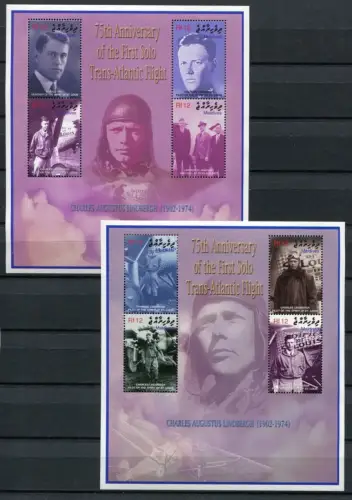 Malediven 2002 Lindbergh Flugzeuge Spirit of St. Louis 4053-4060 Postfrisch MNH