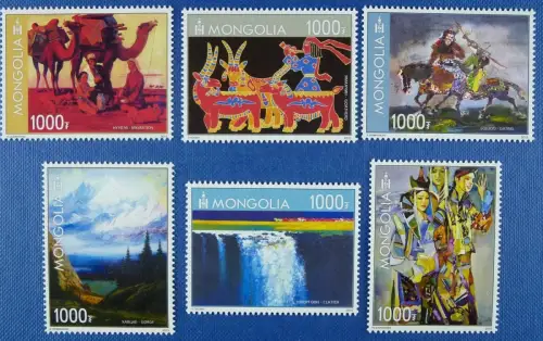 Mongolei Mongolia 2015 Gemälde Paintings Kunst Art 3966-3971 MNH