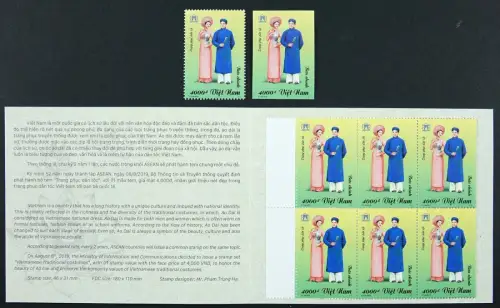 Vietnam 2019 ASEAN Trachten Brauchtum Wirtschaft Politik A & B & Markenheft MNH