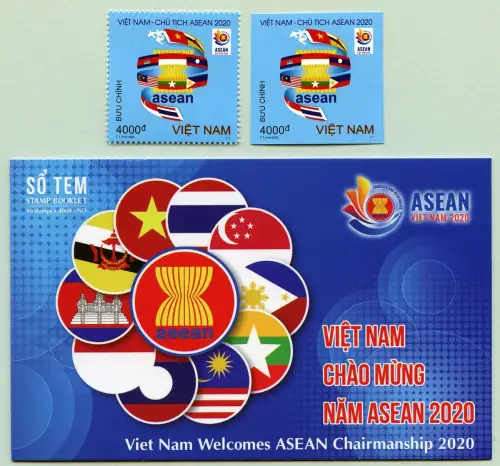 Vietnam 2020 ASEAN Vorsitz Flaggen Wirtschaft Politik A & B & Markenheft MNH