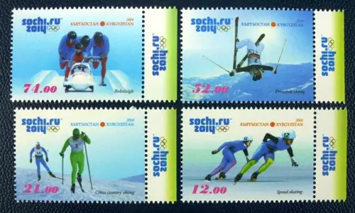 Kirgistan Kyrgyzstan 2014 Olympiade Olympics Sotchi Wintersport 770-773 A MNH