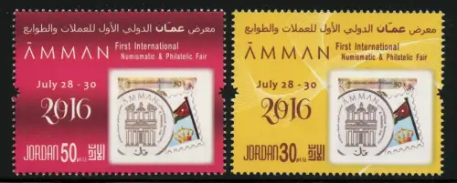 Jordanien Jordan 2016 Briefmarken- und Münzausstellung Philatelie Numismatik MNH