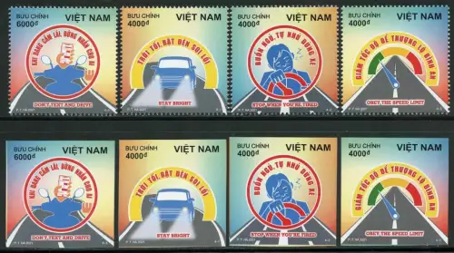 Vietnam 2021 Straßenverkehrssicherheit Auto Road Safety Car A und B MNH