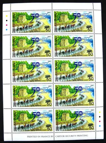 Georgien Georgia 2002 UNO Flüchtlinge Refugees United Nations 399 Kleinbogen MNH