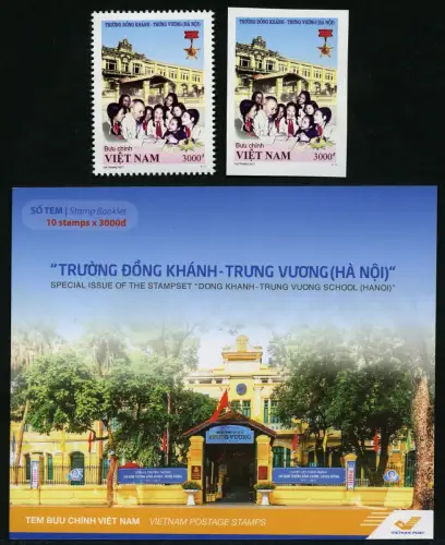 Vietnam 2017 Trung Vuong Schule Gezähnt Ungezähnt + Markenheft Postfrisch MNH
