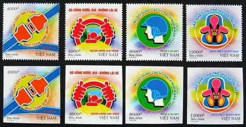 Vietnam 2020 Verkehrssicherheit Arbeitsschutz Schutzhelm A/B Perf Imperf MNH