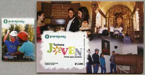 Paraguay 2018 Jugend Tourismus Klettern Kirche Museum Block Postfrisch MNH