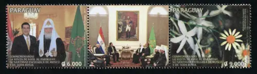 Paraguay 2017 Russischer Patriarch Blumen Flowers Flaggen Flags Gemälde MNH