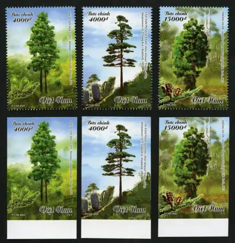 Vietnam 2023 Edelholzbäume Bäume Pflanzen Trees Plants 3982-3984 MNH