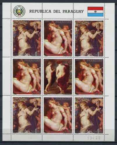 Paraguay 1987 Gemälde Paintings Weihnachten Rubens Christmas 4167 Kleinbogen MNH