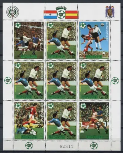 Paraguay 1981 Fußball WM Soccer Spanien 3433 Kleinbogen Postfrisch MNH
