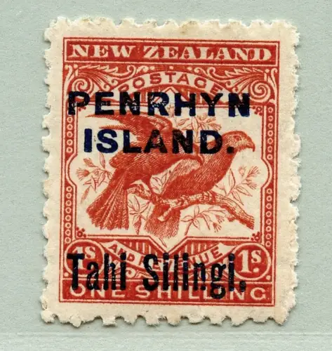 Penrhyn 1903 Freimarke Vögel Birds 1 Shilling 8 SG 16 MNH / 322