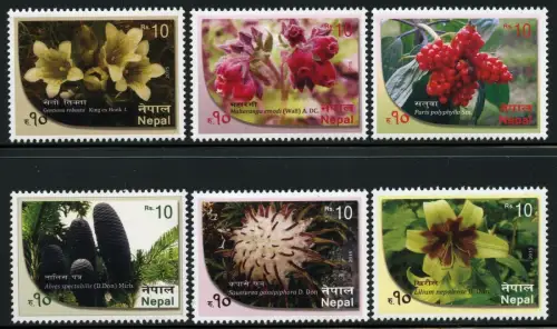 Nepal 2015 Blumen Blüten Pflanzen Flowers Blossoms Plants 1202-1207 MNH