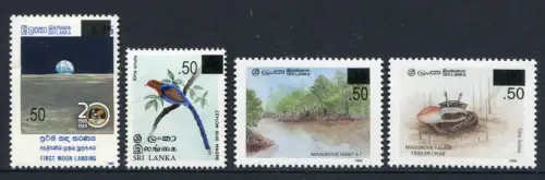 Sri Lanka 2005 Freimarken Vogel Raumfahrt Krabbe Mangroven 1485-1488 MNH