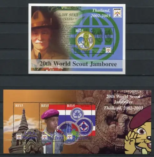Malediven Maldive 2002 Pfadfinder Scouts 3976-3978 Block 522 MNH