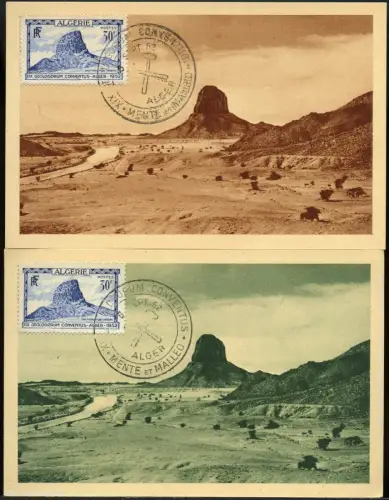 Algerien Algeria 1952 Phonolithfels Vulkangestein Berg 309 Maxikarten Maxicards