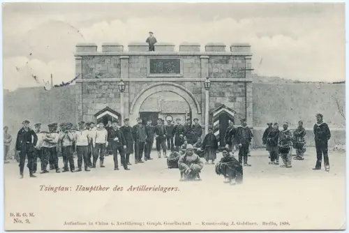 Kiautschou 1899 AK Artillerielager Vorläufer V 3 II Tsintau China Hannover / 371