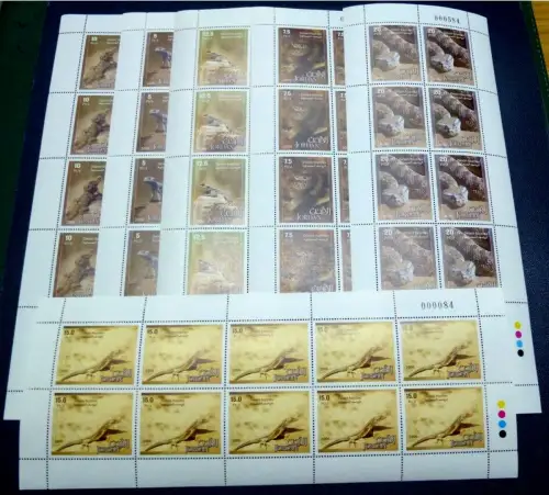 Jordanien Jordan 2006 Reptilien Eidechsen Schlange 1899-1904 Kleinbögen MNH