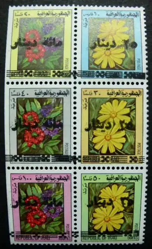 Irak Iraq 1996 Blumen Flowers Pflanzen Plants Heftchenblatt 1464-1469 MNH