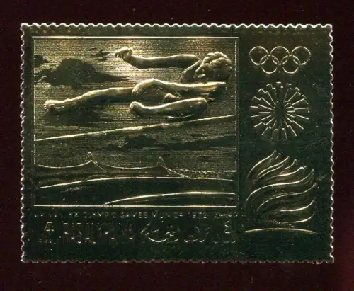 Ras Al-Khaima 1970 Olympiade Olympics München Munich Gold 391A Postfrisch MNH
