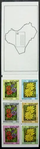 Irak Iraq 1983 Blumen Blüten Pflanzen Flowers Blossoms Markenheft A/F1186 MNH