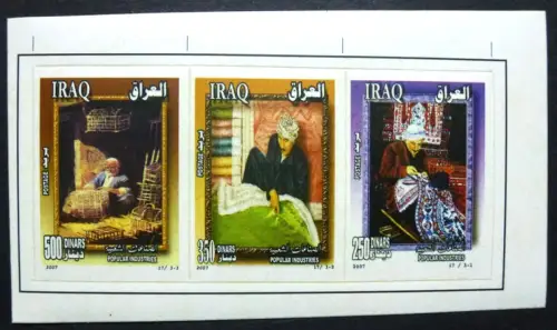 Irak Iraq 2007 Kunsthandwerk Artisans Teppich Folienblatt 1741-1743 MNH